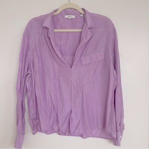 Vince lavender silk blouse